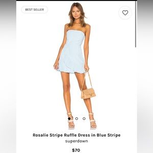 Rosalie striped ruffle dress